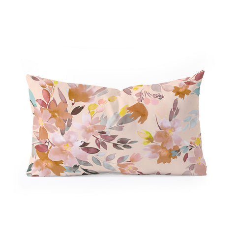 Ninola Design Summer Moroccan Floral Pink Oblong Throw Pillow
