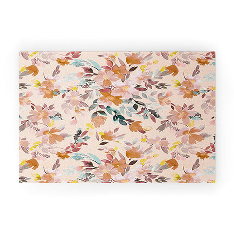 Ninola Design Summer Moroccan Floral Pink Welcome Mat