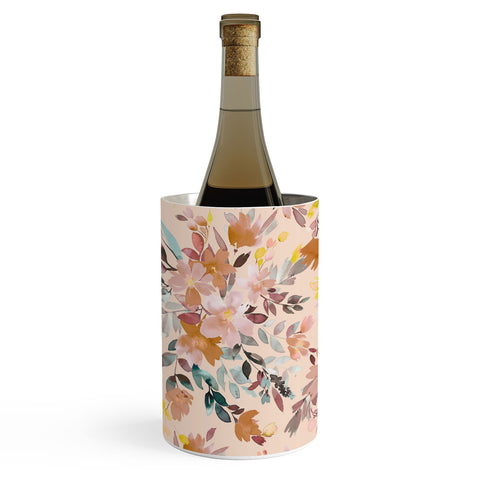 Ninola Design Summer Moroccan Floral Pink Wine Chiller
