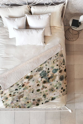 Ninola Design Summer sea water sand Fleece Throw Blanket