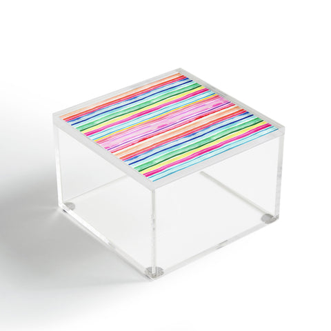 Ninola Design Summer Stripes Watercolor Acrylic Box