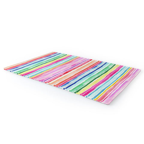 Ninola Design Summer Stripes Watercolor Area Rug