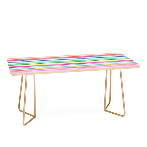 Ninola Design Summer Stripes Watercolor Coffee Table