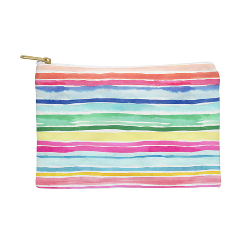 Ninola Design Summer Stripes Watercolor Pouch