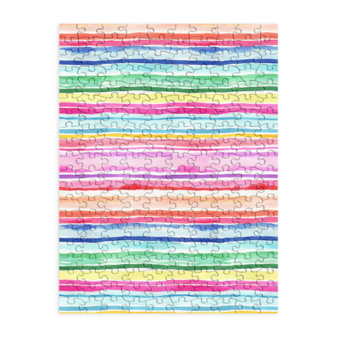 Ninola Design Summer Stripes Watercolor Puzzle
