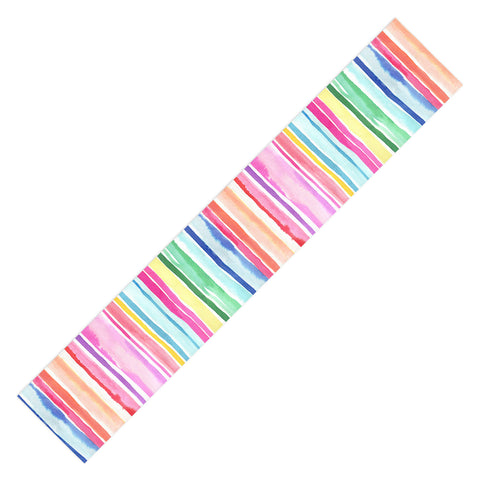Ninola Design Summer Stripes Watercolor Table Runner