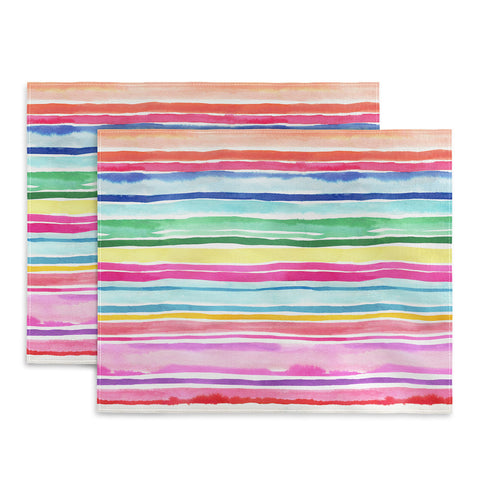 Ninola Design Summer Stripes Watercolor Placemat