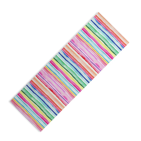 Ninola Design Summer Stripes Watercolor Yoga Mat