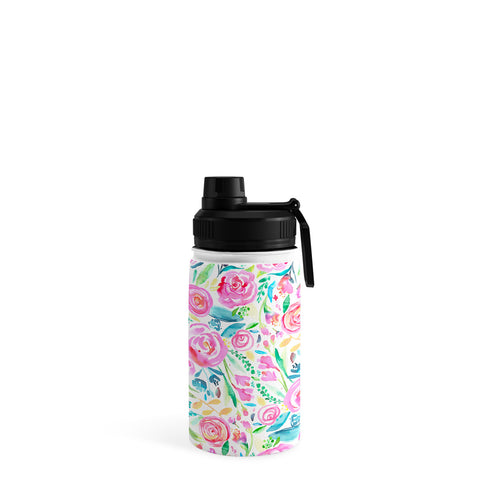 Ninola Design Sweet Pastel Floral Bouquet Water Bottle