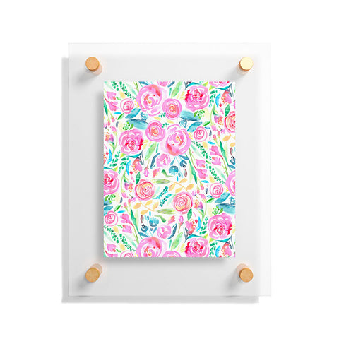 Ninola Design Sweet Pastel Floral Bouquet Floating Acrylic Print