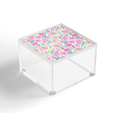 Ninola Design Sweet Pastel Floral Bouquet Acrylic Box