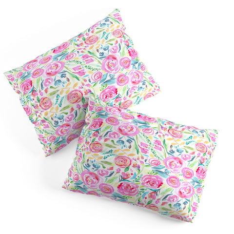 Ninola Design Sweet Pastel Floral Bouquet Pillow Shams