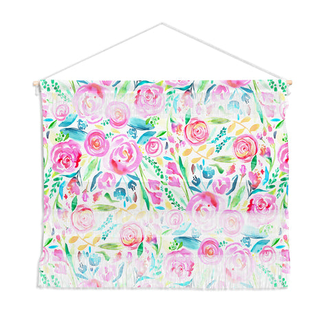 Ninola Design Sweet Pastel Floral Bouquet Wall Hanging Landscape