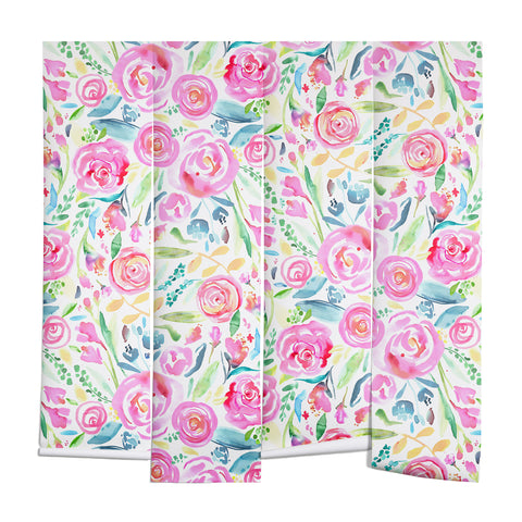 Ninola Design Sweet Pastel Floral Bouquet Wall Mural