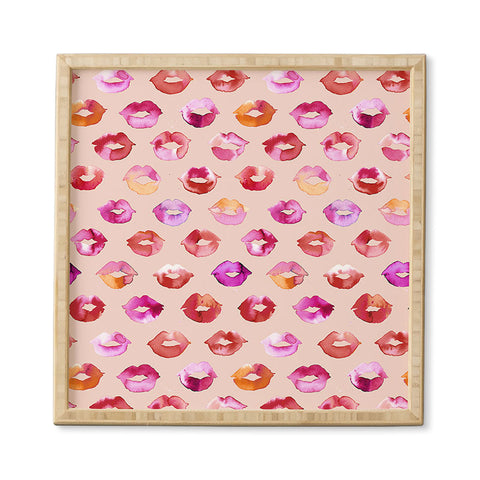 Ninola Design Sweet Pink Lips Framed Wall Art