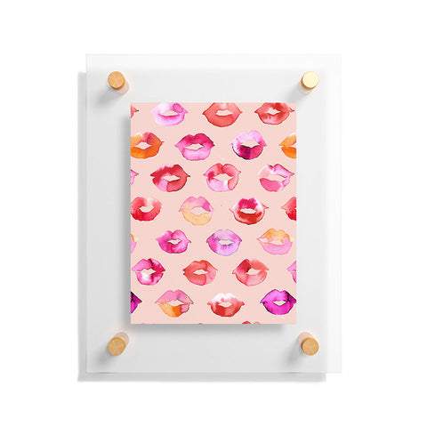 Ninola Design Sweet Pink Lips Floating Acrylic Print