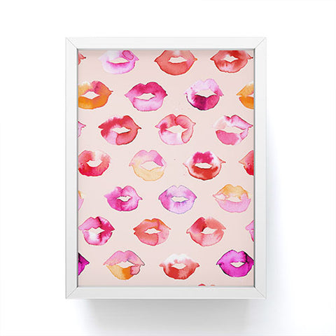 Ninola Design Sweet Pink Lips Framed Mini Art Print