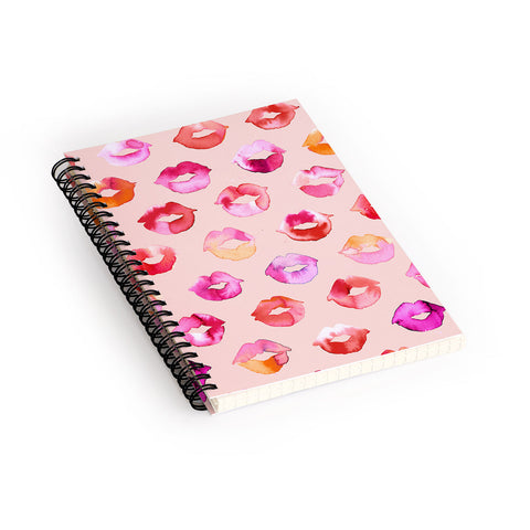Ninola Design Sweet Pink Lips Spiral Notebook