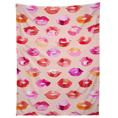 Ninola Design Sweet Pink Lips Tapestry