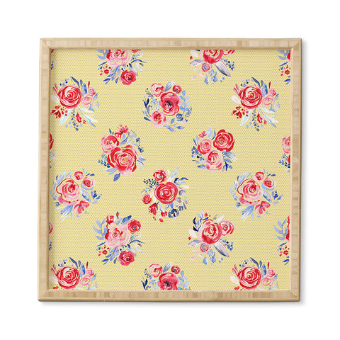 Ninola Design Sweet Roses Bloom Bouquet Framed Wall Art