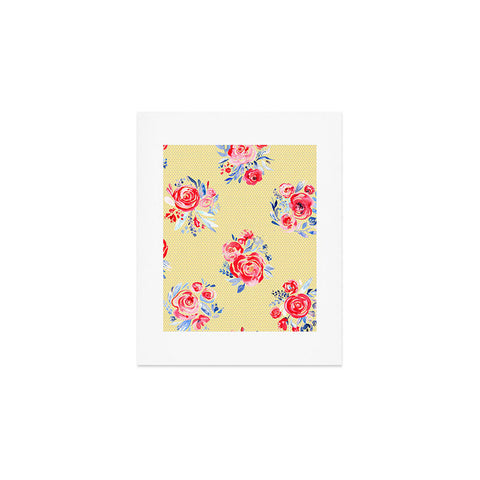 Ninola Design Sweet Roses Bloom Bouquet Art Print