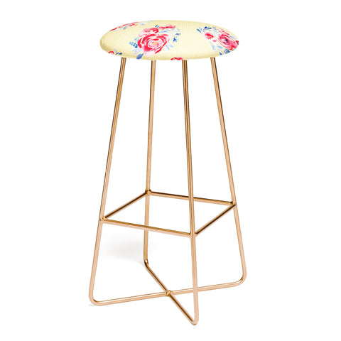 Ninola Design Sweet Roses Bloom Bouquet Bar Stool