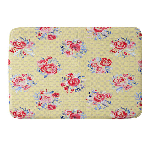 Ninola Design Sweet Roses Bloom Bouquet Memory Foam Bath Mat