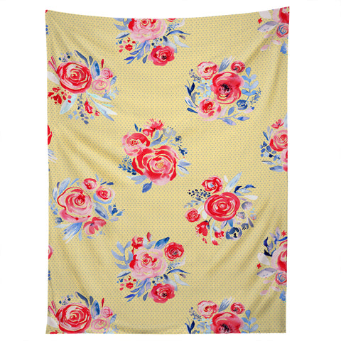 Ninola Design Sweet Roses Bloom Bouquet Tapestry