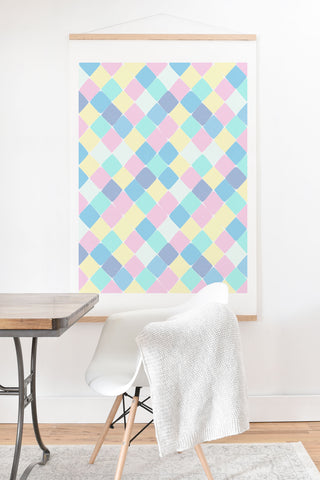 Ninola Design Swimming Pool Pastel Tiles Art Print And Hanger