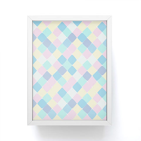 Ninola Design Swimming Pool Pastel Tiles Framed Mini Art Print