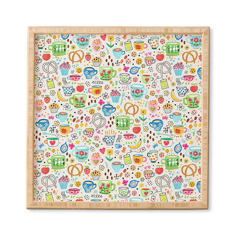 Ninola Design Tea and Coffee Snacks Framed Wall Art