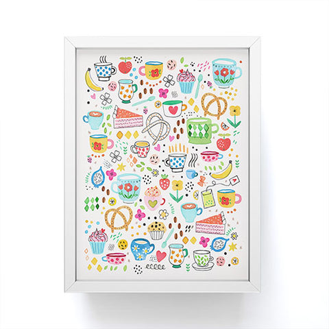 Ninola Design Tea and Coffee Snacks Framed Mini Art Print