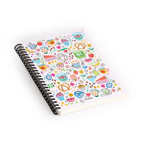 Ninola Design Tea and Coffee Snacks Spiral Notebook