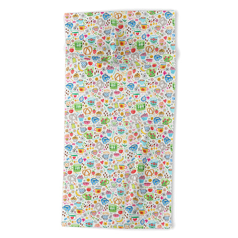 Ninola Design Tea and Coffee Snacks Beach Towel