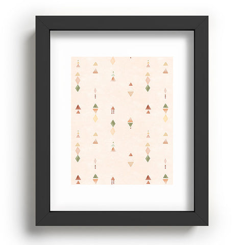 Ninola Design Terracota Watercolor Triangles Recessed Framing Rectangle