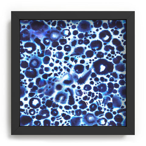 Ninola Design Textural abstract Blue Recessed Framing Square