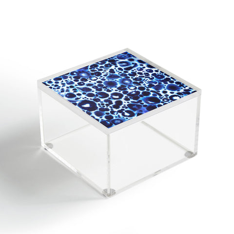 Ninola Design Textural abstract Blue Acrylic Box