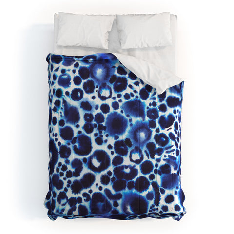 Ninola Design Textural abstract Blue Comforter