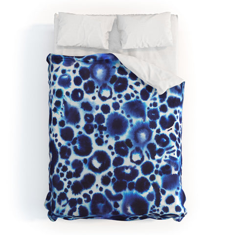 Ninola Design Textural abstract Blue Duvet Cover