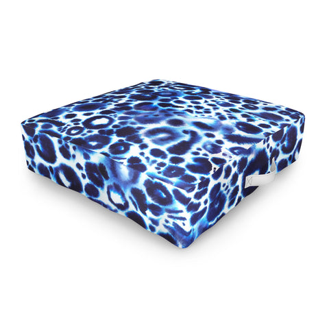Ninola Design Textural abstract Blue Outdoor Floor Cushion