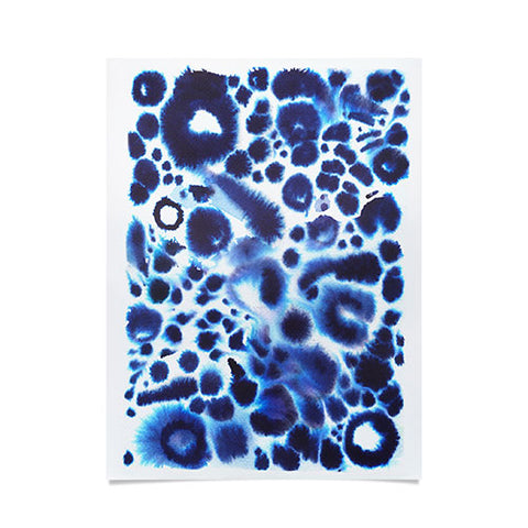 Ninola Design Textural abstract Blue Poster