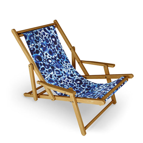 Ninola Design Textural abstract Blue Sling Chair