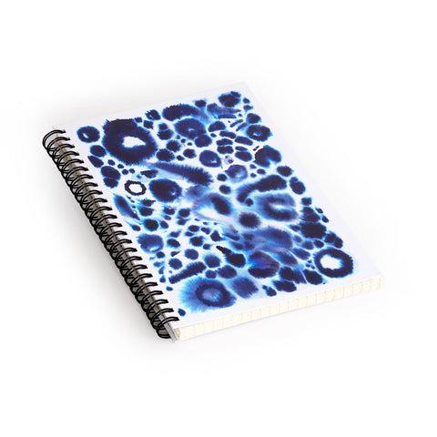 Ninola Design Textural abstract Blue Spiral Notebook