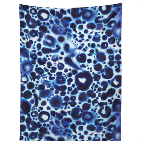 Ninola Design Textural abstract Blue Tapestry