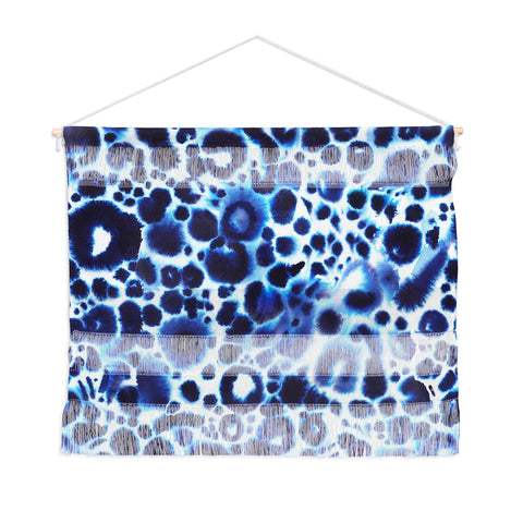 Ninola Design Textural abstract Blue Wall Hanging Landscape