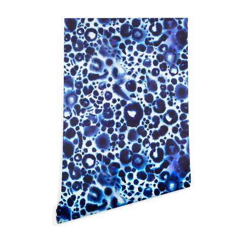 Ninola Design Textural abstract Blue Wallpaper