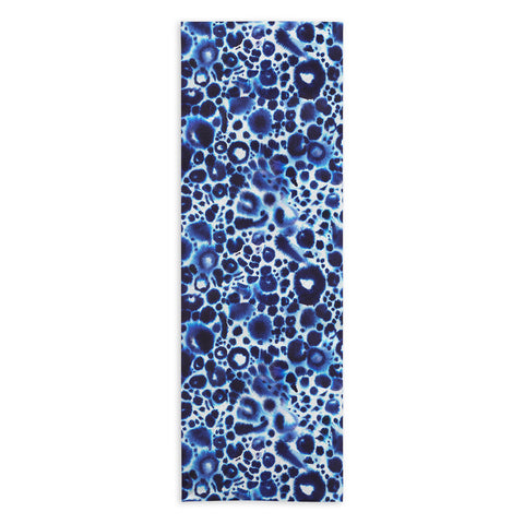 Ninola Design Textural abstract Blue Yoga Towel