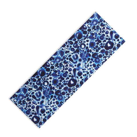 Ninola Design Textural abstract Blue Yoga Mat