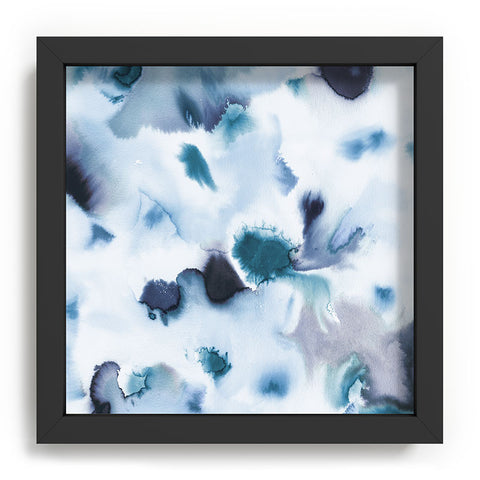 Ninola Design Textural abstract Indigo Recessed Framing Square