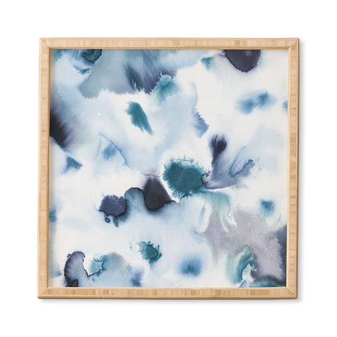 Ninola Design Textural abstract Indigo Framed Wall Art